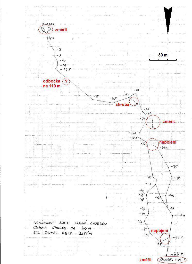 Working map of new discovered parts of second siphon 2003-2010